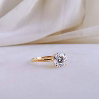 1.50 CT Round Cut Solitaire Moissanite Engagement Ring