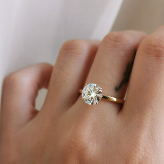 1.50 CT Round Cut Solitaire Moissanite Engagement Ring