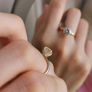 1.50 CT Round Cut Solitaire Moissanite Engagement Ring