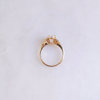 2.0 CT Oval Cut Dainty Moissanite Engagement Ring