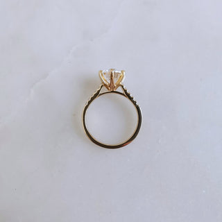 2.0 CT Round Cut Pave Moissanite Engagement Ring