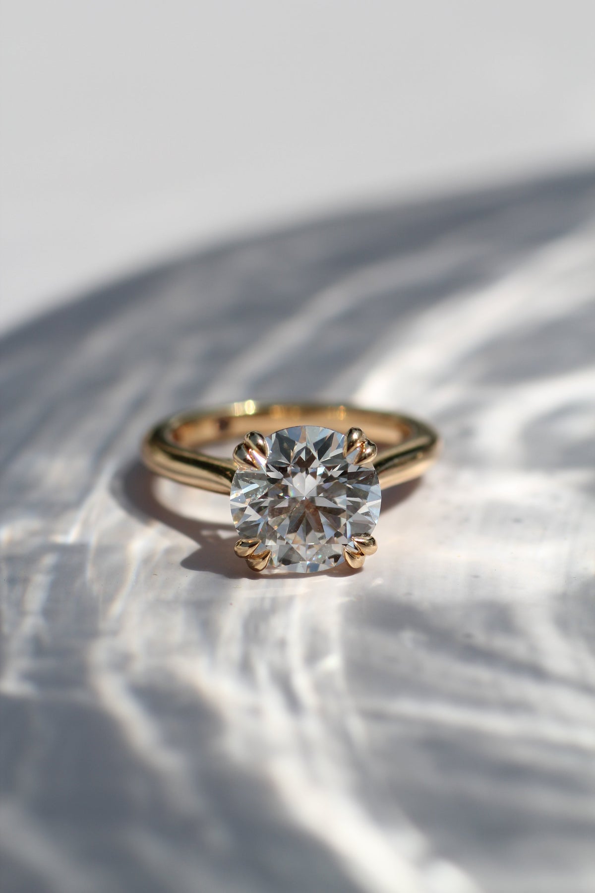 1.00-3.50 CT Round Lab Grown Diamond Solitaire Engagement Ring