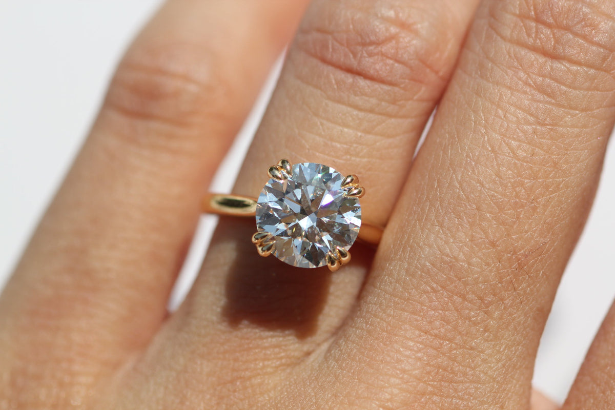 1.00-3.50 CT Round Lab Grown Diamond Solitaire Engagement Ring