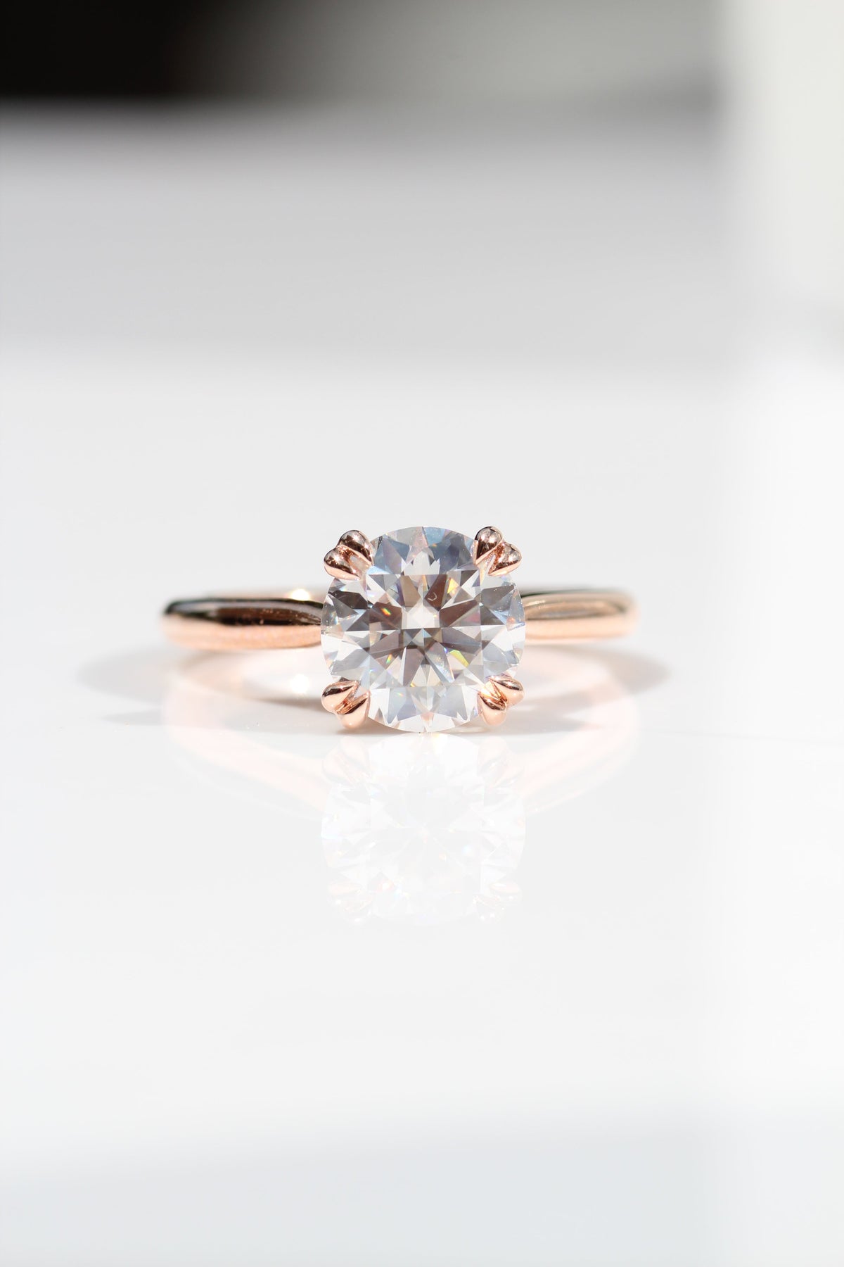 1.00-3.50 CT Round Lab Grown Diamond Solitaire Engagement Ring