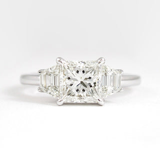1.75 CT Princess Three Stone Style Moissanite Engagement Ring - violetjewels