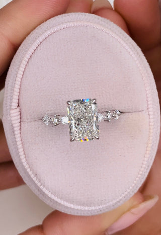 4ct Radiant G- VS Dainty Diamond Engagement Ring