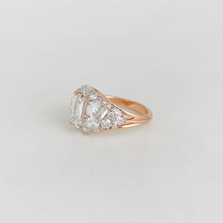 1.30  CT Emerald Lab Grown Diamond Bezel Engagement Ring