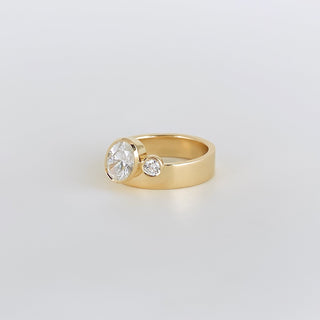 1.0 - 3.0 CT Oval CVD Diamond unique Engagement ring