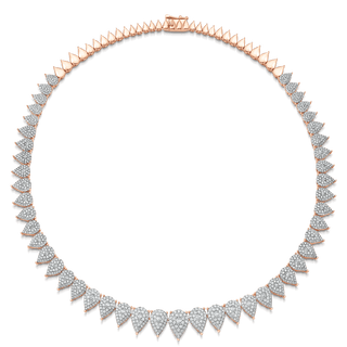 6.81 TCW Round Moissanite Diamond Choker Necklace - violetjewels