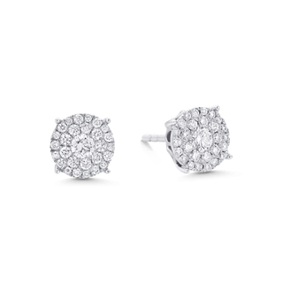 3.20 TCW Round Moissanite Diamond Studs Earrings - violetjewels