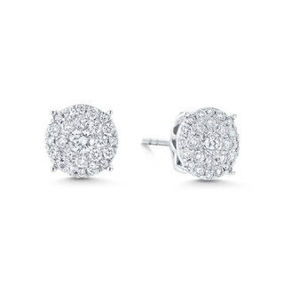 5.0 TCW Round Moissanite Diamond Stud Earrings - violetjewels