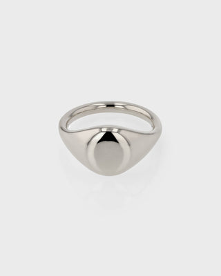 Plain Ingot Round Signet Men's Wedding Band