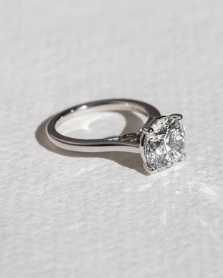 2.0-4.0 CT Round CVD Diamond Cathedral Engagement Ring