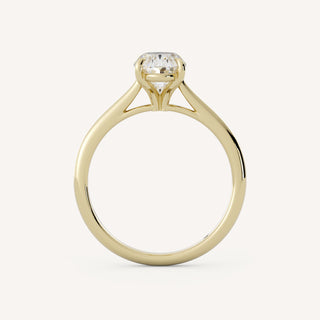 1.50 CT - 3.50 CT Oval Diamond Solitaire Engagement Ring