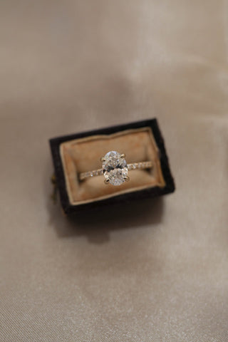 1.20 - 3.50 CT Oval Diamond Pave Engagement Ring