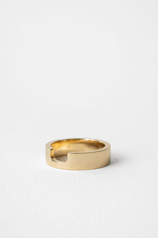 Plain Cut-Out Cigar Wedding Band