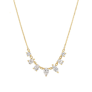 1.0 CT Round,Pear,Oval & Marquise E/VS1 Lab Grown Diamond Necklace