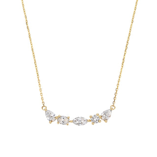 1.22 CT Round,Pear,Oval & Marquise E/VS1 Lab Grown Diamond Necklace