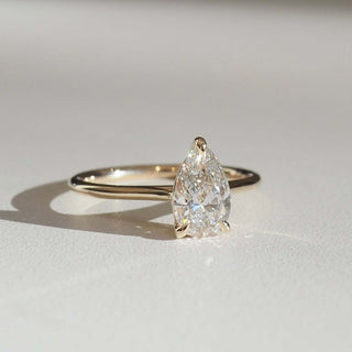 1.5 CT Pear G/VS1 CVD Diamond Solitaire Engagement Ring - violetjewels
