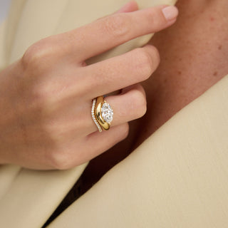 0.35 TCW Round Lab Grown Diamond Eternity Wedding Band