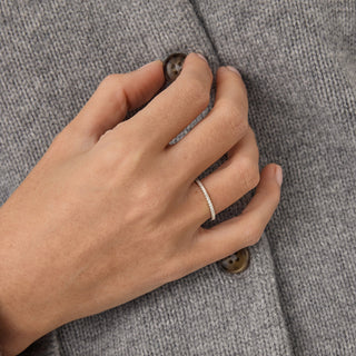 0.40 TCW Round Lab Grown Diamond Minimalist Full Eternity Wedding Band