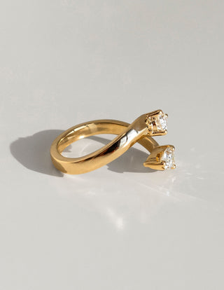 0.80 TCW Pear Lab Grown  Diamond Open Wedding Wedding Band