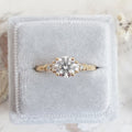 1.0 CT Round Cluster D/VS1 Lab Grown Diamond Engagement Ring - violetjewels
