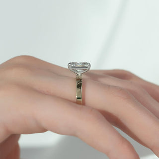 1.0-3.0 CT Radiant CVD Diamond Hidden Halo Setting Engagement Ring