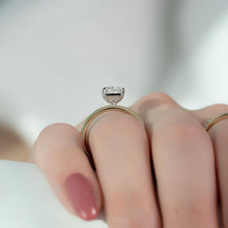 1.0-3.0 CT Radiant CVD Diamond Hidden Halo Setting Engagement Ring