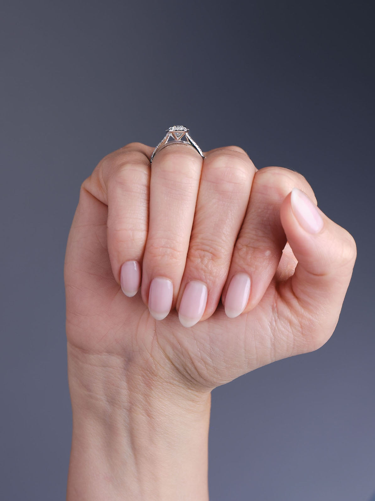 Halo Ring with 1.0 CT Radiant Cut Moissanite - violetjewels