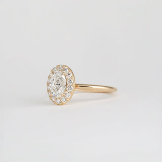 1.0 -3.50  CT Oval  Lab Grown Diamond Halo Engagement ring