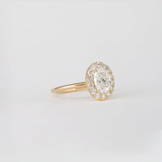 1.0 -3.50  CT Oval  Lab Grown Diamond Halo Engagement ring