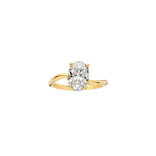 1.0 -3.0 CT Oval Shaped Lab Grown Diamond Unique Style Engagement Ring