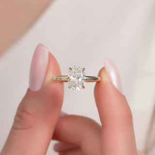 2.0-4.0 CT Oval Cut Pave Setting Engagement Ring