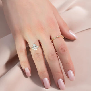 2.0-4.0 CT Oval Cut Pave Setting Engagement Ring