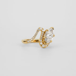 2.0 - 3.0  CT Marquise Lab Grown Diamond Unique Engagement Ring