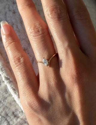 0.50 -1.50 CT Marquise Shape Lab Grown Diamond Solitaire Engagement Ring