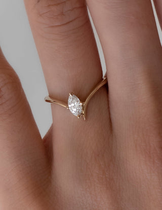 0.50 -1.50 CT Marquise Shape Lab Grown Diamond Solitaire Engagement Ring