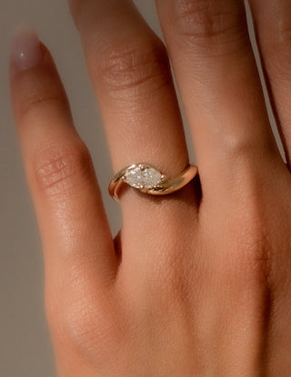 0.50 -1.50 CT Marquise Cut Lab Grown Diamond Solitaire Engagement Ring