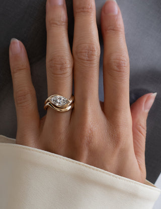 1.0 - 2.0  CT Marquise Cut  Lab Grown Diamond  Solitaire Setting Bridal Set