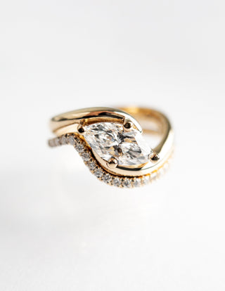 1.0 CT - 2.0 CT  Marquise Solitaire Setting Diamond Bridal Set