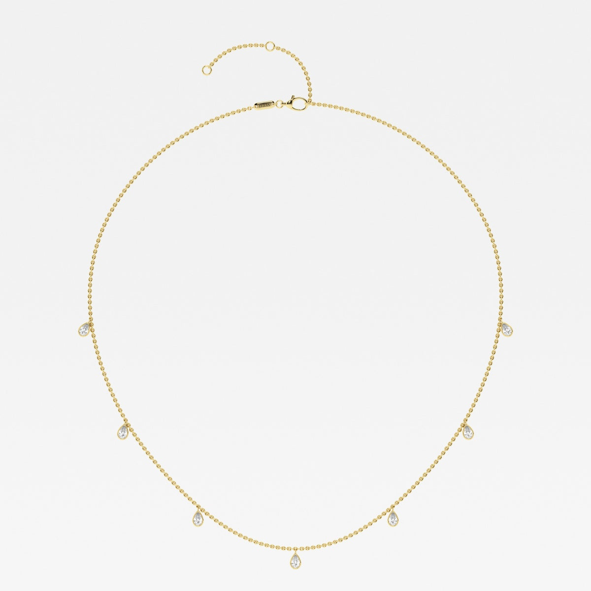 1.0 TCW Pear Moissanite Diamond Dangle Necklace - violetjewels
