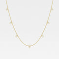 1.40 TCW Trillion Moissanite Diamond Dangle Necklace - violetjewels