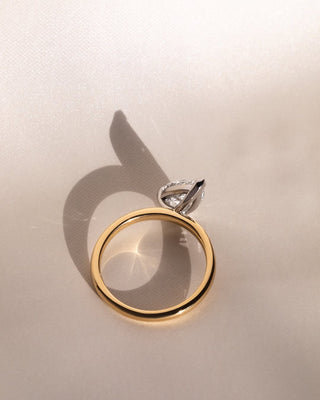1.70-3.50 CT Pear CVD Diamond Solitaire Style Engagement Ring