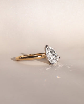 1.70-3.50 CT Pear CVD Diamond Solitaire Style Engagement Ring