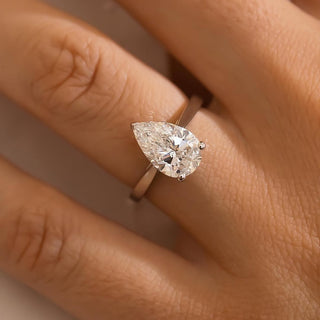 2.08 CT Pear F/VS1 CVD Diamond Solitaire Style Engagement Ring