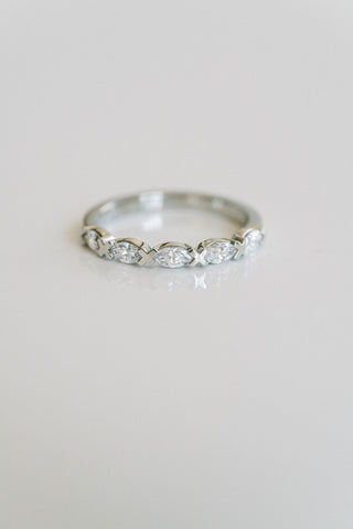 0.50 TCW Marquise EF- VVS Diamond XO Wedding Band