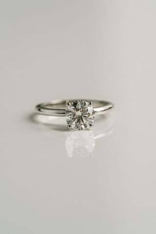 1.50 - 3.50 CT Round CVD Diamond Solitaire Engagement Ring