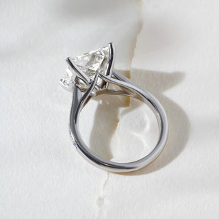 1.50-3.60 CT Princess CVD Diamond Pave Style Engagement Ring