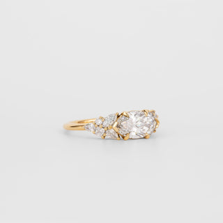 1.37 CT Marquise Lab Grown Diamond Cluster Engagement Ring